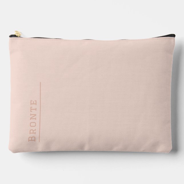 Colour Flow monogram Peachy Coral  Accessory Pouch (Front)