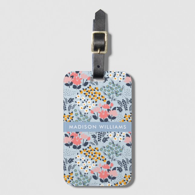 Colour Flowers Luggage Tags (Front Vertical)