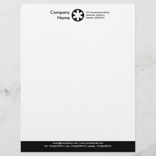 Colour Footer (Asterisk Logo) - Black Letterhead