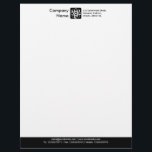 Colour Footer - Black Letterhead<br><div class="desc">A Business letterhead template design with a colour footer. The colour of the footer area can also be changed. Company name, Logo and address at the top with email, web and telephone details in the footer. The Logo used in this example is taken from one of Zazzle's useful picture fonts...</div>