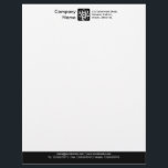 Colour Footer - Black Letterhead<br><div class="desc">A Business letterhead template design with a colour footer. The colour of the footer area can also be changed. Company name, Logo and address at the top with email, web and telephone details in the footer. The Logo used in this example is taken from one of Zazzle's useful picture fonts...</div>