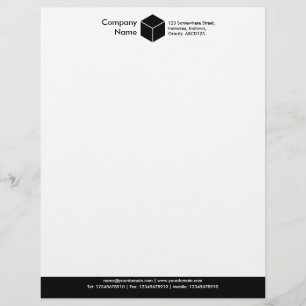 Colour Footer (Cube) - Black Letterhead
