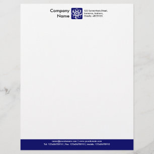 Colour Footer - Dark Blue Letterhead