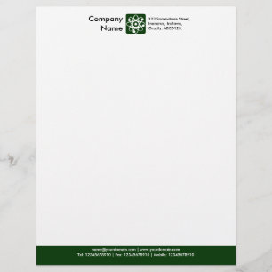 Colour Footer - Dark Green Letterhead