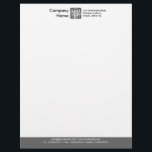 Colour Footer - Grey Letterhead<br><div class="desc">A Business letterhead template design with a colour footer. The colour of the footer area can also be changed. Company name, Logo and address at the top with email, web and telephone details in the footer. The Logo used in this example is taken from one of Zazzle's useful picture fonts...</div>