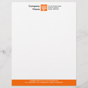 Colour Footer - Orange Letterhead