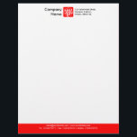 Colour Footer - Red Letterhead<br><div class="desc">A Business letterhead template design with a colour footer. The colour of the footer area can also be changed. Company name, Logo and address at the top with email, web and telephone details in the footer. The Logo used in this example is taken from one of Zazzle's useful picture fonts...</div>