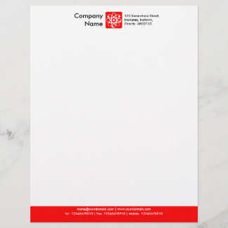 Colour Footer - Red Letterhead