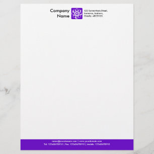 Colour Footer - Violet Letterhead