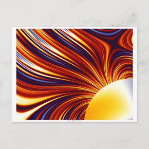 Colour & Form Abstract - Solar Gravity & Magnetism Postcard