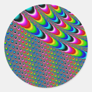Colour Game - Fractal Art Classic Round Sticker