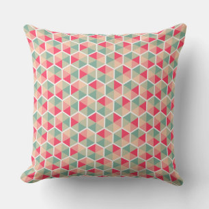 Colour Geometric Honeycomb Pattern 04 Throw Pillow