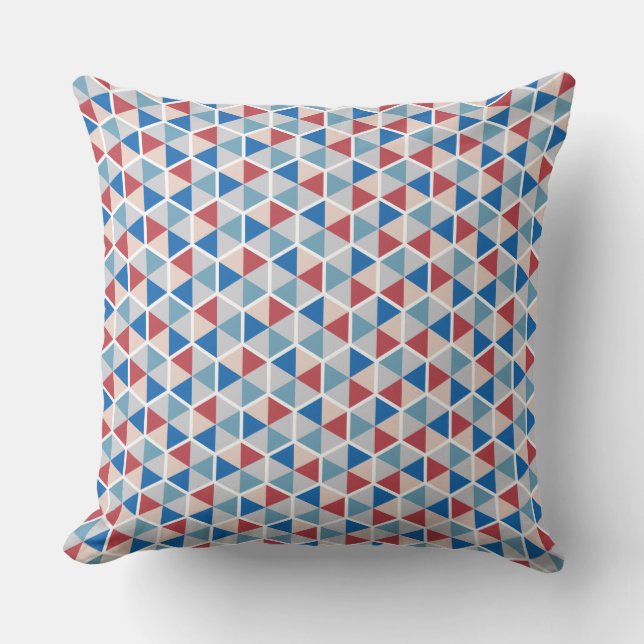 Colour Geometric Honeycomb Pattern 05 Throw Pillow (Front)