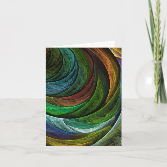 Colour Glory Abstract Art Note Card (Front)