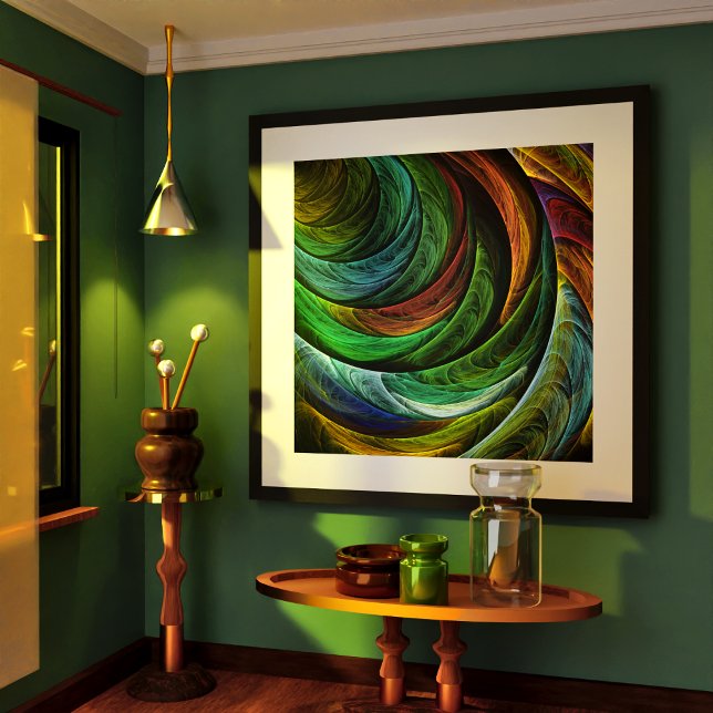 Colour Glory Abstract Art Print (Color Glory Modern Abstract Art Pattern Elegant Poster)