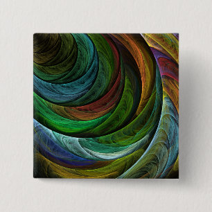 Colour Glory Modern Abstract Art Pattern Elegant 2 Inch Square Button