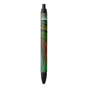 Colour Glory Modern Abstract Art Pattern Elegant Black Ink Pen