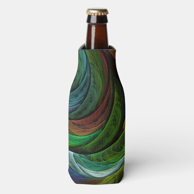 Colour Glory Modern Abstract Art Pattern Elegant Bottle Cooler (Bottle Front)