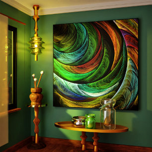 Colour Glory Modern Abstract Art Pattern Elegant Canvas Print
