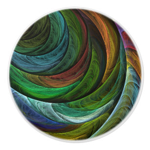 Colour Glory Modern Abstract Art Pattern Elegant Ceramic Knob