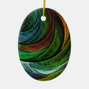 Colour Glory Modern Abstract Art Pattern Elegant Ceramic Ornament