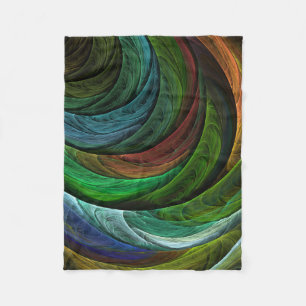 Colour Glory Modern Abstract Art Pattern Elegant Fleece Blanket