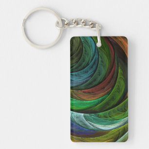 Colour Glory Modern Abstract Art Pattern Elegant Keychain