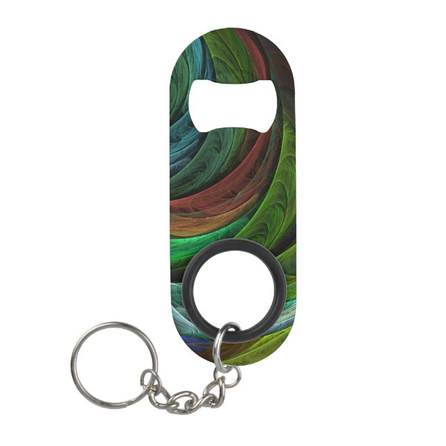 Colour Glory Modern Abstract Art Pattern Elegant Keychain Bottle Opener (Front)