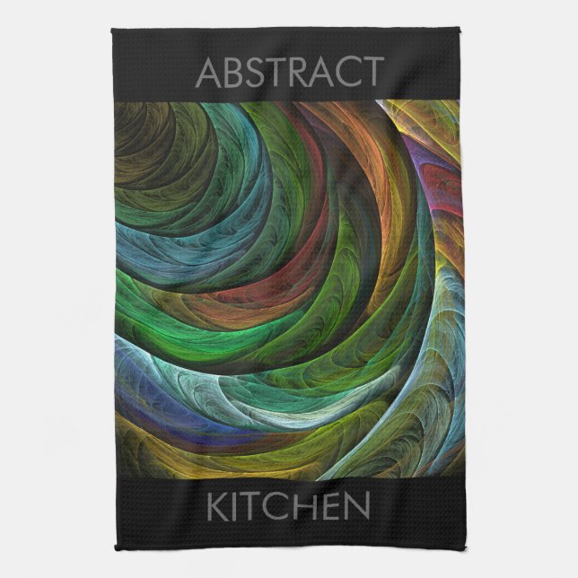 Colour Glory Modern Abstract Art Pattern Elegant Kitchen Towel (Vertical)
