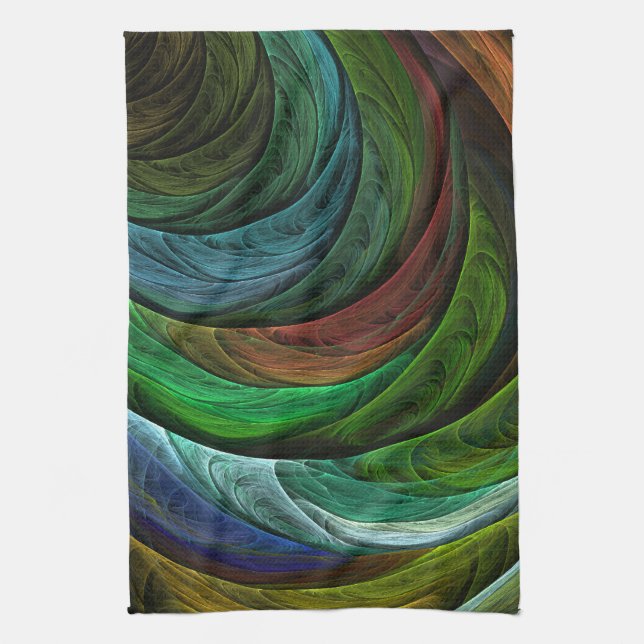 Colour Glory Modern Abstract Art Pattern Elegant Kitchen Towel (Vertical)