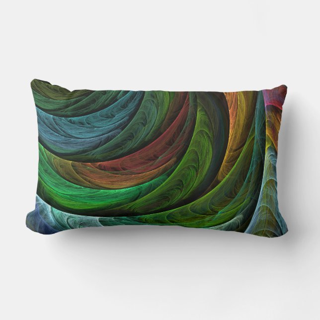 Colour Glory Modern Abstract Art Pattern Elegant Lumbar Pillow (Front)