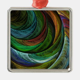 Colour Glory Modern Abstract Art Pattern Elegant Metal Ornament