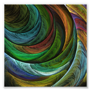 Colour Glory Modern Abstract Art Pattern Elegant Photo Print