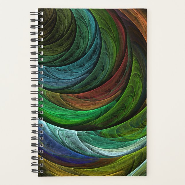Colour Glory Modern Abstract Art Pattern Elegant Planner (Front)