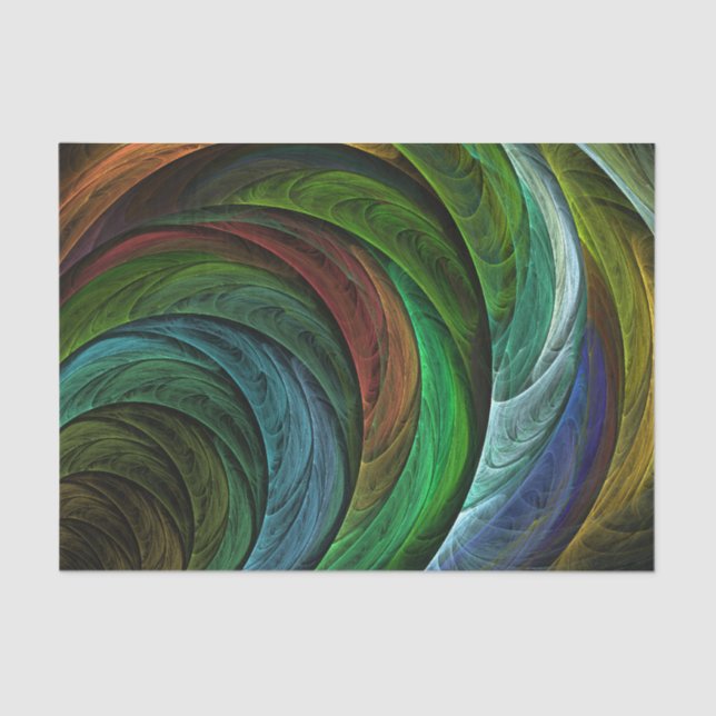 Colour Glory Modern Abstract Art Pattern Elegant Tissue Paper (Front)