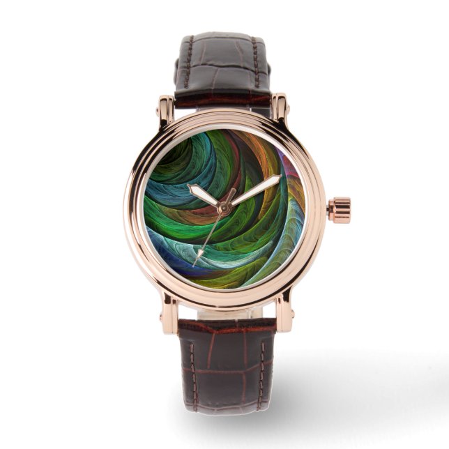 Colour Glory Modern Abstract Art Pattern Elegant Watch (Front)