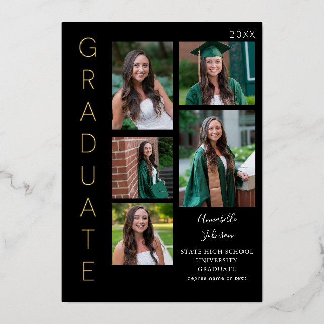Colour Glow - Black Graduate 6 Multi Photo Mix (Front)