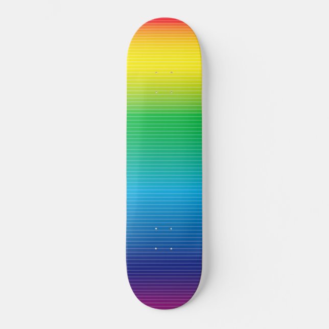 Colour Gradation with Lines Skateboard (Front)