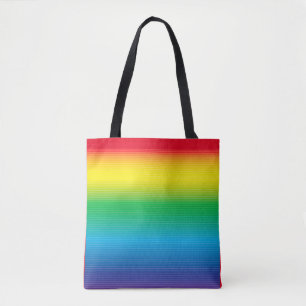 Colour Gradation with Lines Tote Bag
