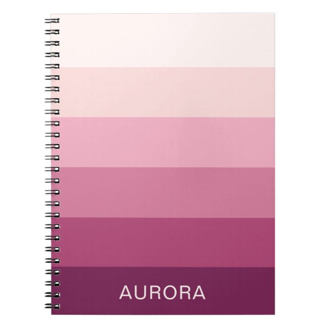 Colour Gradient Back to School - Custom Name  Notebook (Front)