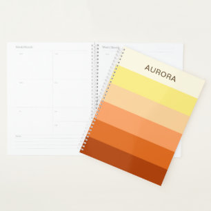 Colour Gradient Back to School - Custom Name  Planner