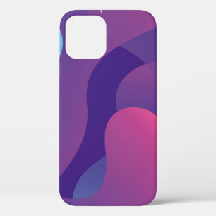 Colour gradient background design. Abstract geomet iPhone 12 Case