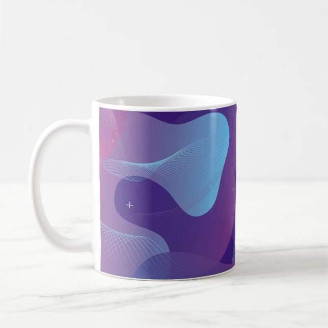 Colour gradient background design. Abstract geomet Coffee Mug (Left)