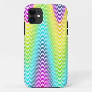 Colour Gradients ZigZag Waves - yellow blue pink iPhone 11 Case
