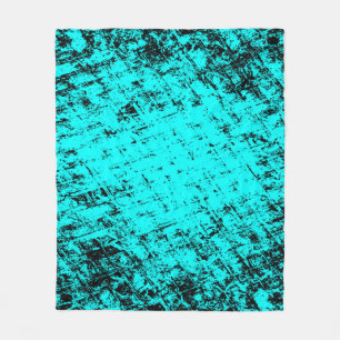 Colour grunge turquoise background. Halftone eleme Fleece Blanket