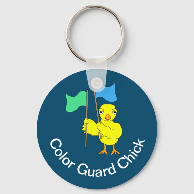 Colour Guard Chick Keychain (Front)
