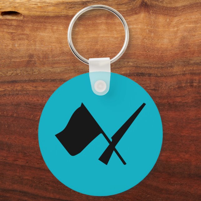 Colour Guard Flag And Rifle Keychain (Front)