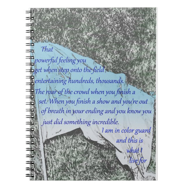 Colour Guard Flag Inspiration Notebook (Front)