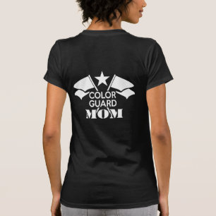 Colour Guard Mom Crossed Flags T-shirt