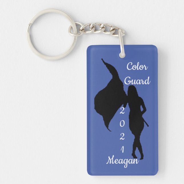 Colour Guard Personalized Keychain (Front)